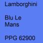 Preview: Lamborghini, Blu Le Mans, PPG 62900.